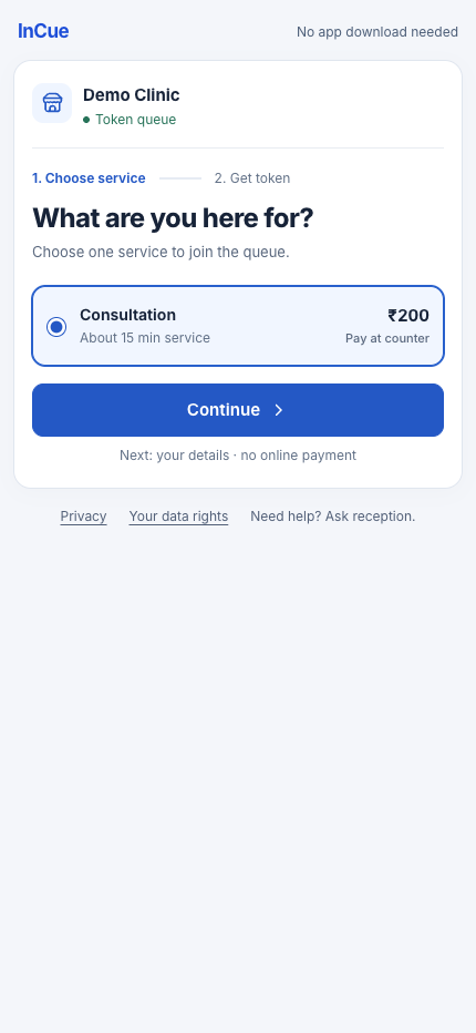 Choose a service